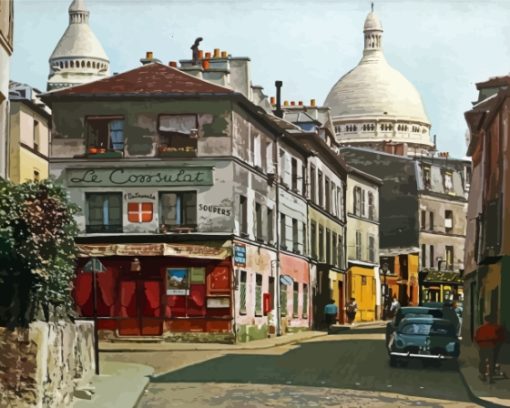 Vintage France Paris Paint By Numbers