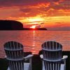 White Chairs Muskoka At Sunset Paint By Numbers