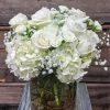 White Hydrangeas And Roses Paint By Numbers