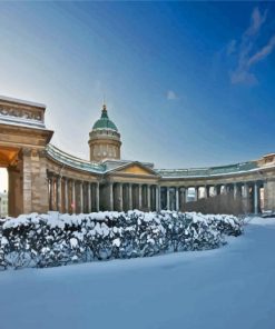 Winter Snow Kazan Cathedral Paint By Numbers