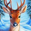 Winter Fawn Paint By Numbers