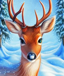 Winter Fawn Paint By Numbers