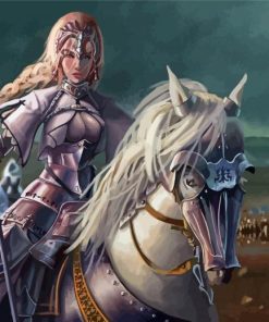 Woman Warrior On Horse Paint By Numbers