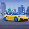 Yellow Porsche Paint By Numbers