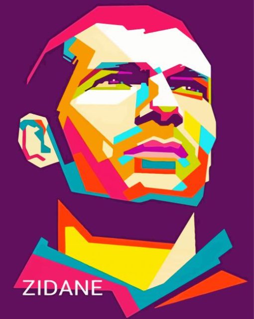 Zinedine Zidane Pop Art Paint By Numbers