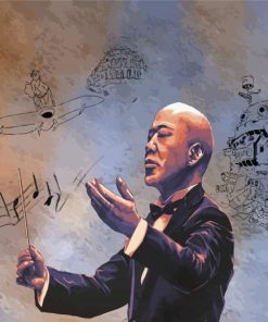 Abstract Joe Hisaishi Paint By Numbers