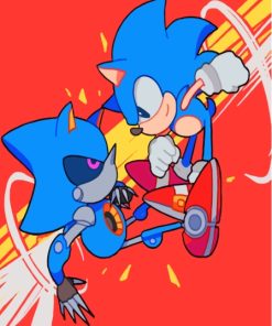 Aesthetic Metal Sonic Paint By Numbers