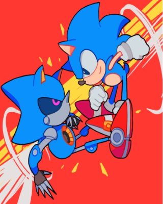 Aesthetic Metal Sonic Paint By Numbers