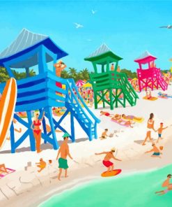 Aesthetic Siesta Key Beach Paint By Numbers