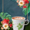 Aesthetic Floral Coffee Paint By Numbers