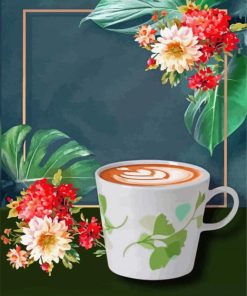 Aesthetic Floral Coffee Paint By Numbers