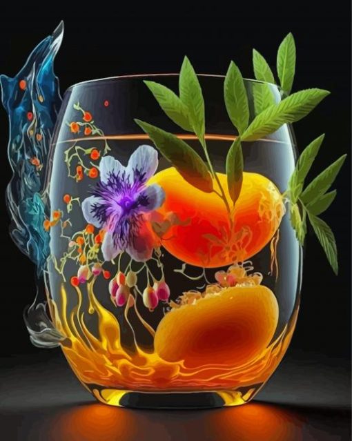 Aesthetic Glass Cup Paint By Numbers