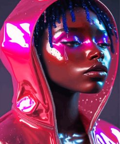 African Neon Lady Paint By Numbers