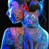 Asian Lady And Tiger Paint By Numbers