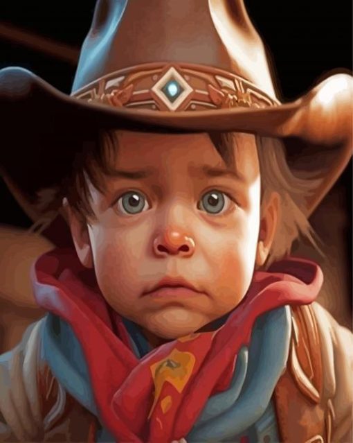 Baby Cowboy Paint By Numbers