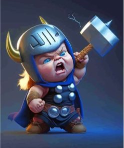 Baby Thor Marvel Paint By Numbers