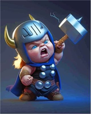 Baby Thor Marvel Paint By Numbers