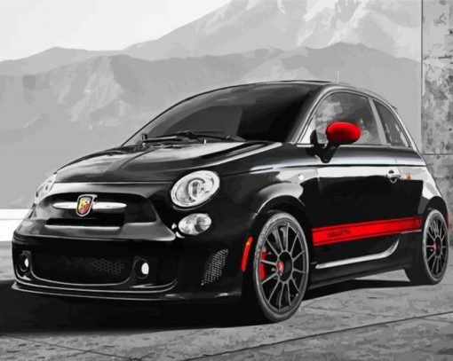 Black Abarth Paint By Numbers