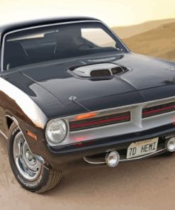 Black Plymouth Cuda Car Paint By Numbers