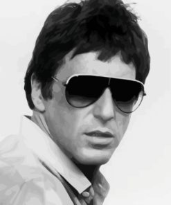 Black And White Tony Montana Paint By Numbers