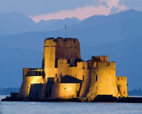 Bourtzi Castle Nafplio Paint By Numbers