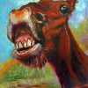 Brown Laughing Horse Paint By Numbers