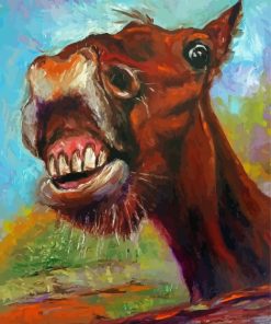 Brown Laughing Horse Paint By Numbers