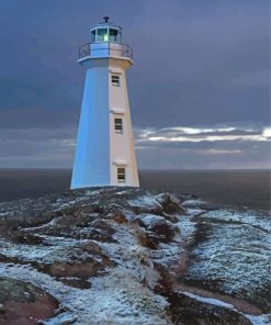 Cape Spear In Winter Paint By Numbers