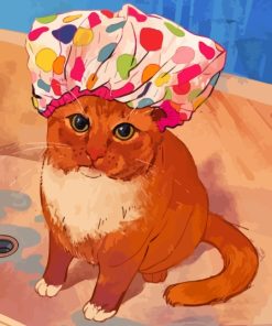 Cat Shower Art Paint By Numbers