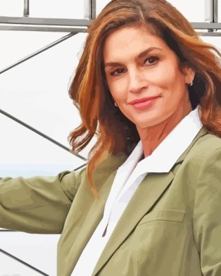 Classy Cindy Crawford Model Paint By Numbers