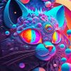 Colorful Cat Paint By Numbers