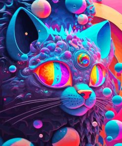 Colorful Cat Paint By Numbers