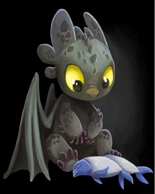 Cool Baby Toothless Paint By Numbers