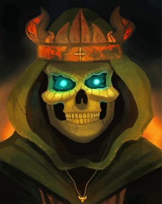 Cool Skeleton King Paint By Numbers