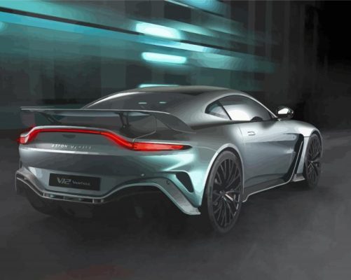 Cool Grey Aston Martin Vantage Paint By Numbers