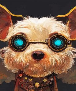 Cool Steampunk Dog Paint By Numbers