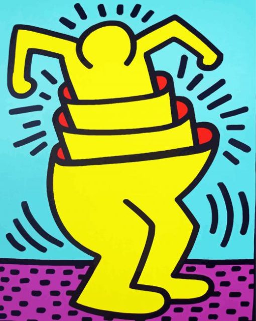 Garbage Cup Man Keith Haring Paint By Numbers