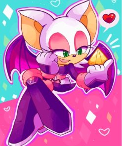 Cute Rouge The Bat Paint By Numbers