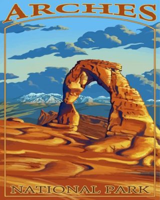 Delicate Arch Poster Paint By Numbers