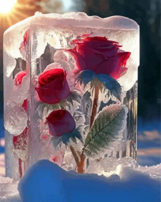 Frozen Roses Paint By Numbers