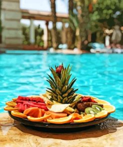 Fruits Plate In Pool Paint By Numbers