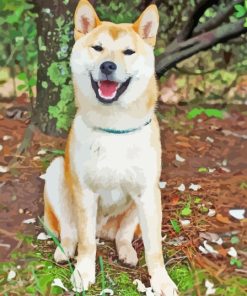 Happy Hachiko Puppy Paint By Numbers