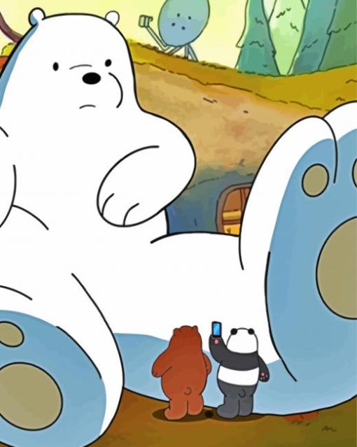 Ice Bear We Bare Bears Cartoon Paint By Numbers