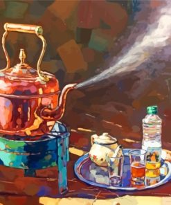 Impressionist Moroccan Teapot Paint By Numbers