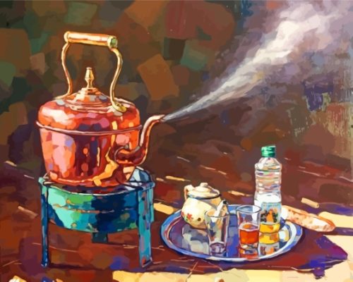 Impressionist Moroccan Teapot Paint By Numbers