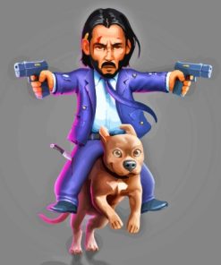 John Wick Dog Rider Paint By Numbers