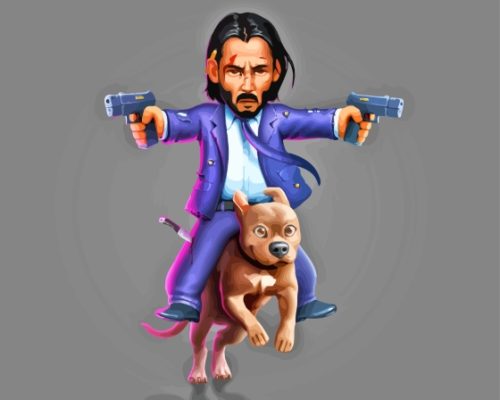 John Wick Dog Rider Paint By Numbers