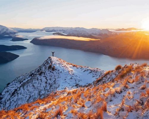 Lake Wanaka Landscape Paint By Numbers