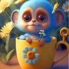 Monkey In A Mug Paint By Numbers