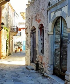 Naxos Island Old Street Paint By Numbers